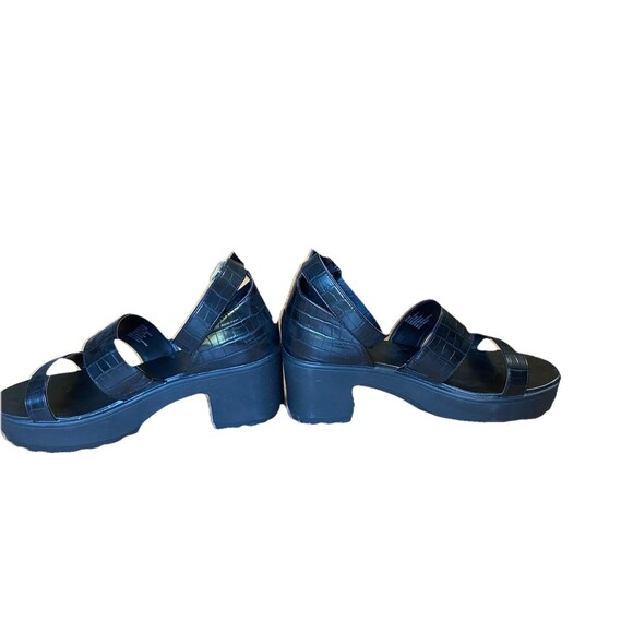 JustFab Women's Platform Sandals Sz 8.5 Black Fletcher Goth Ankle Strap, New - Picture 5 of 8